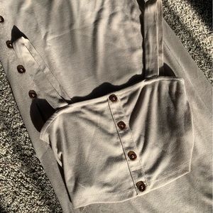 Cider Tan Matching Dress Set - Slit In Skirt, Tank Top